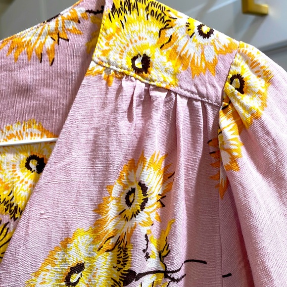 Madewell Plaza Button-Front shirt in Dutch Dandelions - Picture 5 of 6